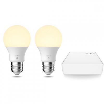 NORDLUX Pack De D&eacute;marrage 2x Ampoules Connect&eacute;es A60 E27 + Pont De Connexion