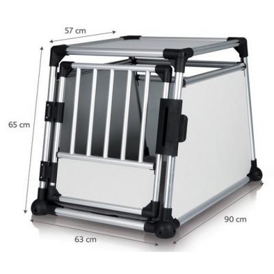 TRIXIE Cage de transport en aluminium  - L 63 x l 90 x H 65 cm