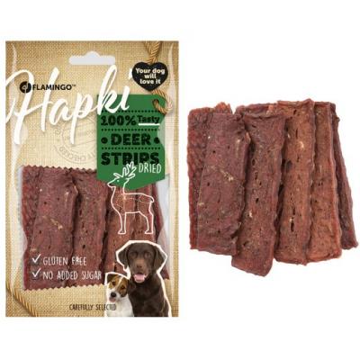 MORIN IMPORT Friandise lamelles de cerf. Hapki pour chien 85 g sans gluten