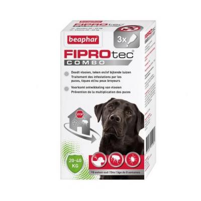BEAPHAR Fiprotec Combo  Fiprotec Combo Chiens 20-40 kg 3 pipettes