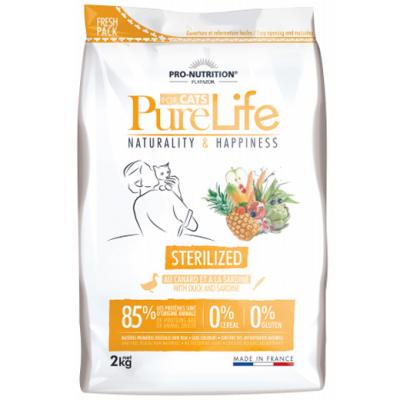 FLATAZOR Nourriture pour Chats Pure Life Chat Sterilized 2 KG 