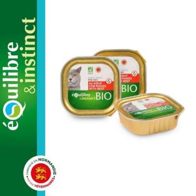  Terrine BIO chat adulte riche en volaille - Equilibre & Instinct