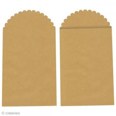 GRAINE CREATIVE Pochette kraft 13 x 7 cm - Uni x 6 - Graine Cr&eacute;ative - couleur variant