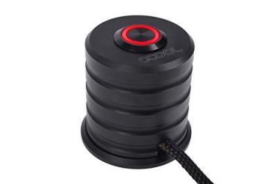 ALPHACOOL  powerbutton avec d&eacute;gustateur 19mm rouge lit - prdeond noir