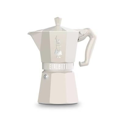 BIALETTI Cafeti&egrave;re italienne ou &agrave; piston  MOKA EXCLUSIVE 6 TASSES BEIGE
