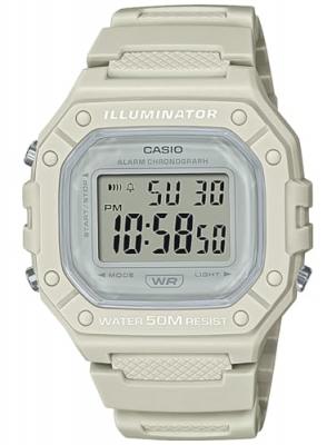 CASIO Montre mixte W-218HC-8AVEF - Bracelet R&eacute;sine Blanc