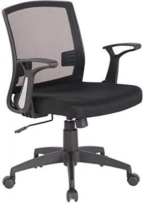 CLP  Chaise de bureau Renton avec dossier en maille filet , Noir / Noir 