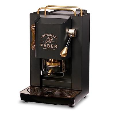 FABER  Pro Deluxe Macchina da Caff&egrave; Cialde 44mm Mat Black Ottone
