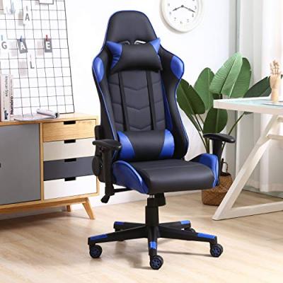 VS VENTA STOCK Fauteuil gaming bleu et noir racer professionel