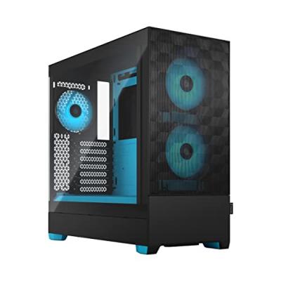 FRACTAL DESIGN  Pop Air RGB Cyan Core Tempered Glass Clear Tint