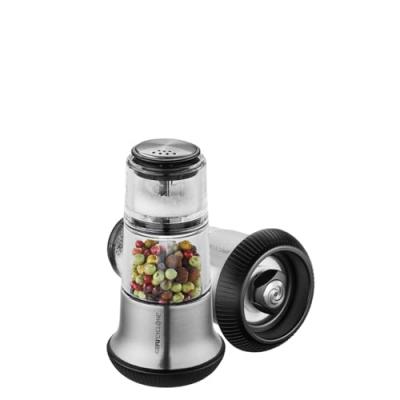  Moulin &agrave; poivre avec sali&egrave;re inox en acier inoxydable argent