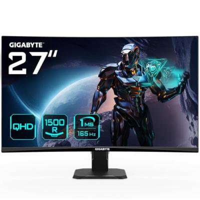 GIGABYTE Ecran PC  GS27QC 27"" CURVE QHD/165Hz/VA/1ms/HDR/FS-P