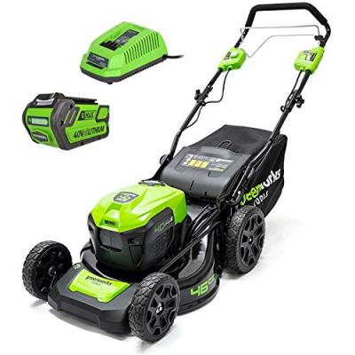 GREENWORKS Tondeuse tract&eacute;e  40V - Coupe de 46cm - 1 batterie 4,0Ah - 1 chargeur - GD40LM46SPK4x