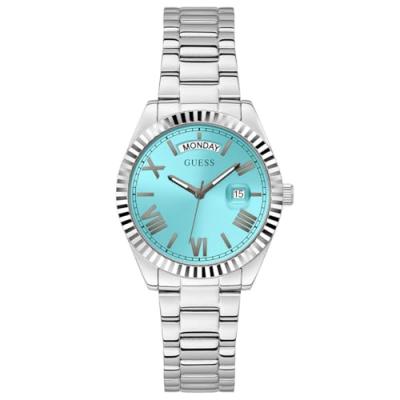GUESS Montre pour femme Luna GW0308L4 avec bracelet en acier argent&eacute;
