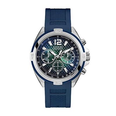 GUESS  QUARTZ ANALONG WATCH Homme 44mm Bleu Quartz Montre W1168G1