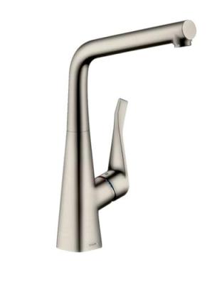 HANSGROHE Robinet mitigeur de cuisine acier 320 1 jet Metris M71 