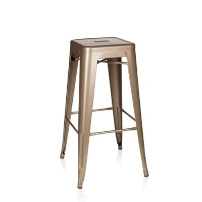 Tabouret de bar VANTAGGIO HIGH m&eacute;tallique champagne hjh OFFICE