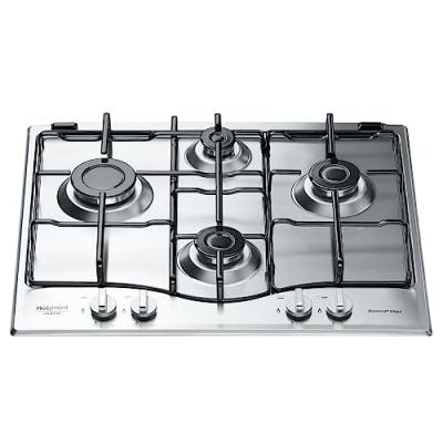 HOTPOINT Table de cuisson &agrave; gaz 60cm 4 feux inox -  - pcn642ixha 