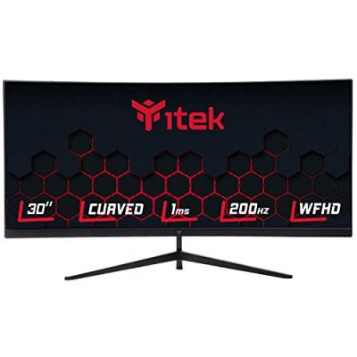 ITEK Ecran PC GGC R1800 ITMC30V201FHD 30 UWHD VA 200Hz Incurv&eacute; AMD FreeSync Noir