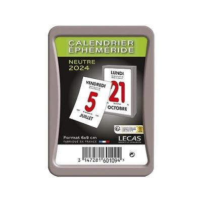 LECAS  Calendrier Bloc Neutre pour Eph&eacute;m&eacute;ride 2023 6x9 cm