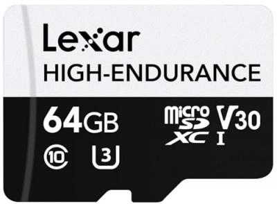 LEXAR  Carte M&eacute;moire High-endurance Microsdxc Uhs-i Clase 10 64gb 