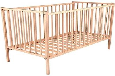 Lit b&eacute;b&eacute; REMI r&eacute;glable en hauteur en h&ecirc;tre massif naturel 60x120