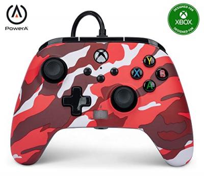 Powera Enhanced Wired Controller For Xbox Series X S Red Camo