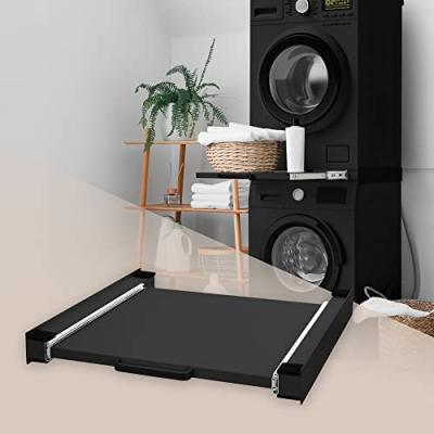 ML DESIGN ML-Design Kit de Superposition Universel avec Plateau Coulissant, Acier, 60x60 cm, Noir,