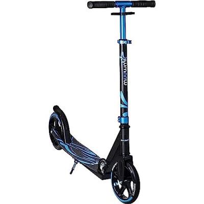 MUUWMI  stuntstep Trottinette Cascadeur Junior Frein &agrave; pied Bleu/Noir