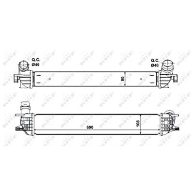 NRF  Intercooler (&eacute;changeur d'air) 30503 RENAULT LAGUNA