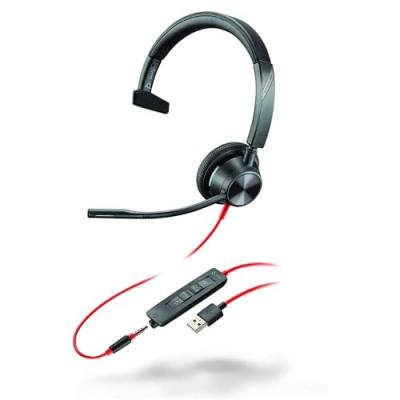 PLANTRONICS Poly Blackwire 3315 - 3300 Series - micro-casque - sur-oreille - filaire - USB, jack 3,5mm 