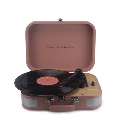 PRIXTON Platine vinyle vc600 - tourne-disque - bluetooth - lecteur et convertisseur de vinyle - mocha mousse 