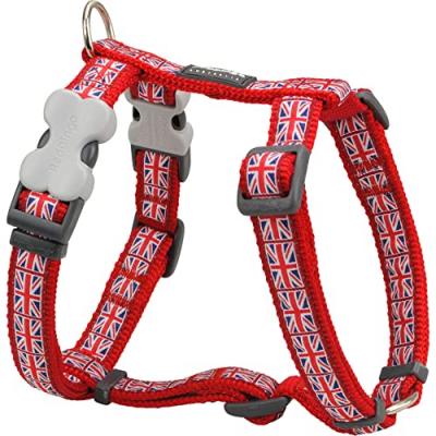 Red Dingo Union Jack Harnais R&eacute;glable pour Chien 45 &agrave; 69 cm 20 mm