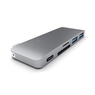 SATECHI  Hub USB-C vers USB 3.0 / Carte SD / USB-C - Gris Argent