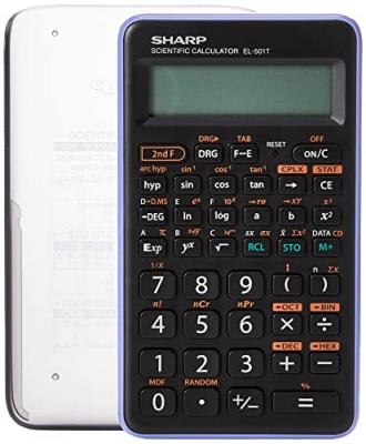 SHARP  EL-501T Calculatrice Scientifique 12 Chiffres Violet