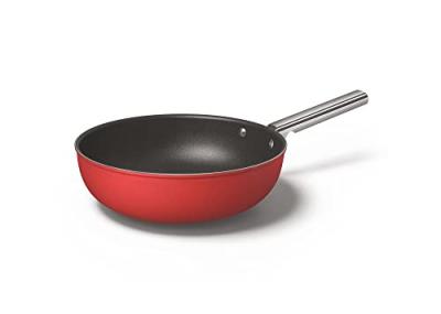SMEG Wok  diam 30 cm tout feux rouge mat 