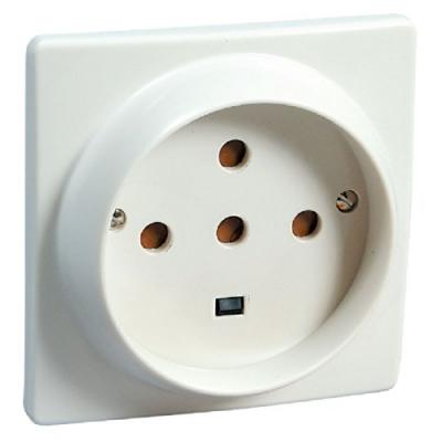 LEGRAND  055817 Socle avec &Eacute;clips de Protection, 32A, 3P+N+T, Ivoire