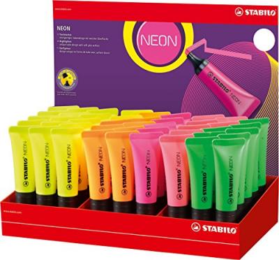 STABILO  - Surligneur N&eacute;on 45 en 6 Coloris al&eacute;atoire