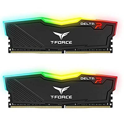 TEAM GROUP T-Force Delta RGB - 2 x 8 Go - DDR4 3200 MHz CL 16 - Noir