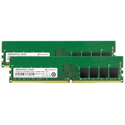 TRANSCEND  JetRAM - 2 x 16 Go - DDR4 - DIMM 288 broches - 3200 MHz - CL 22