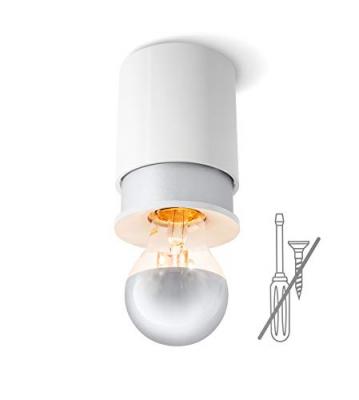 GENERIQUE Plafonnier Living E27 40 W blanc, argent 