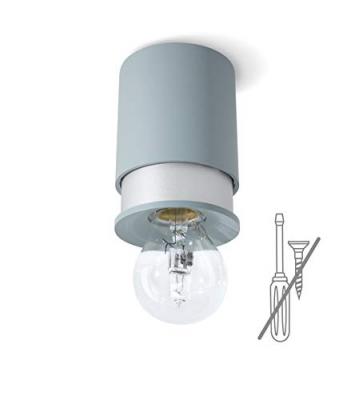 GENERIQUE Plafonnier Twister Lighting Living E27 40 W taupe, argent
