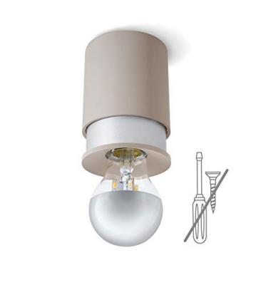 GENERIQUE Plafonnier Twister Lighting Living E27 40 W sable, argent