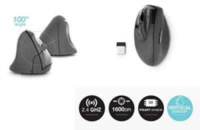 URBAN FACTORY  ERGO MOUSE 1600 DPI WIRELESS