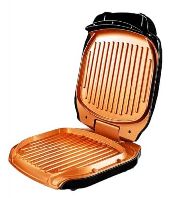 VENTEO Grille viande Linvingstone Appareil &eacute;lectrique et antiadh&eacute;rent 900 W Noir et Orange