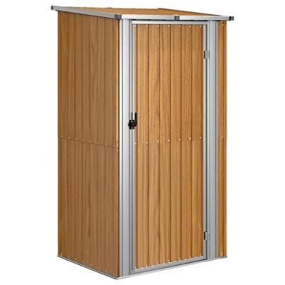 VIDAXL  Abri De Jardin Marron 118,5x97x209,5 Cm Acier Galvanis&eacute;