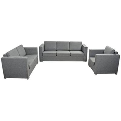 VIDAXL  - Ensemble de canap&eacute;s trois pi&egrave;ces Tissu Gris clair Light grey