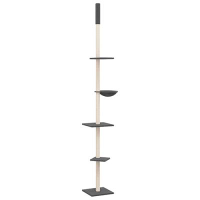 DIA & NOCHE Arbre &agrave; chat du sol au plafond Gris fonc&eacute; 263,5-289,5 cm 