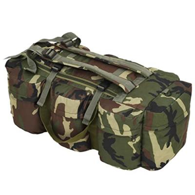 VIDAXL Sac de sport en style militaire 3-en-1 90 L Camouflage