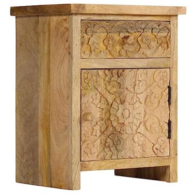Vidaxl table de chevet bois de manguier massif 40 x 30 x 50 cm 246152
